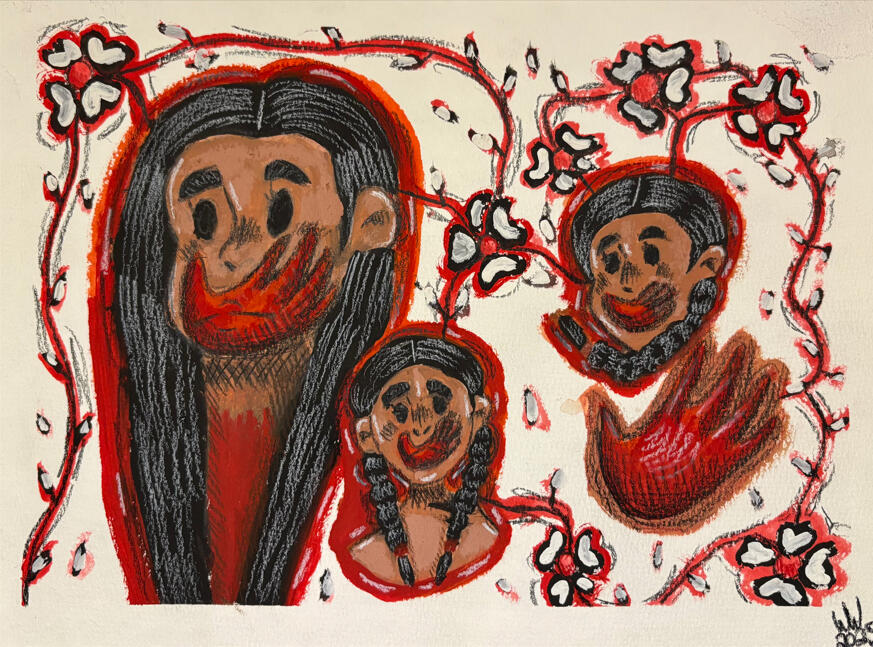 Missing and Murdered Indigenous Women/People - Gouache and Colored Pencils